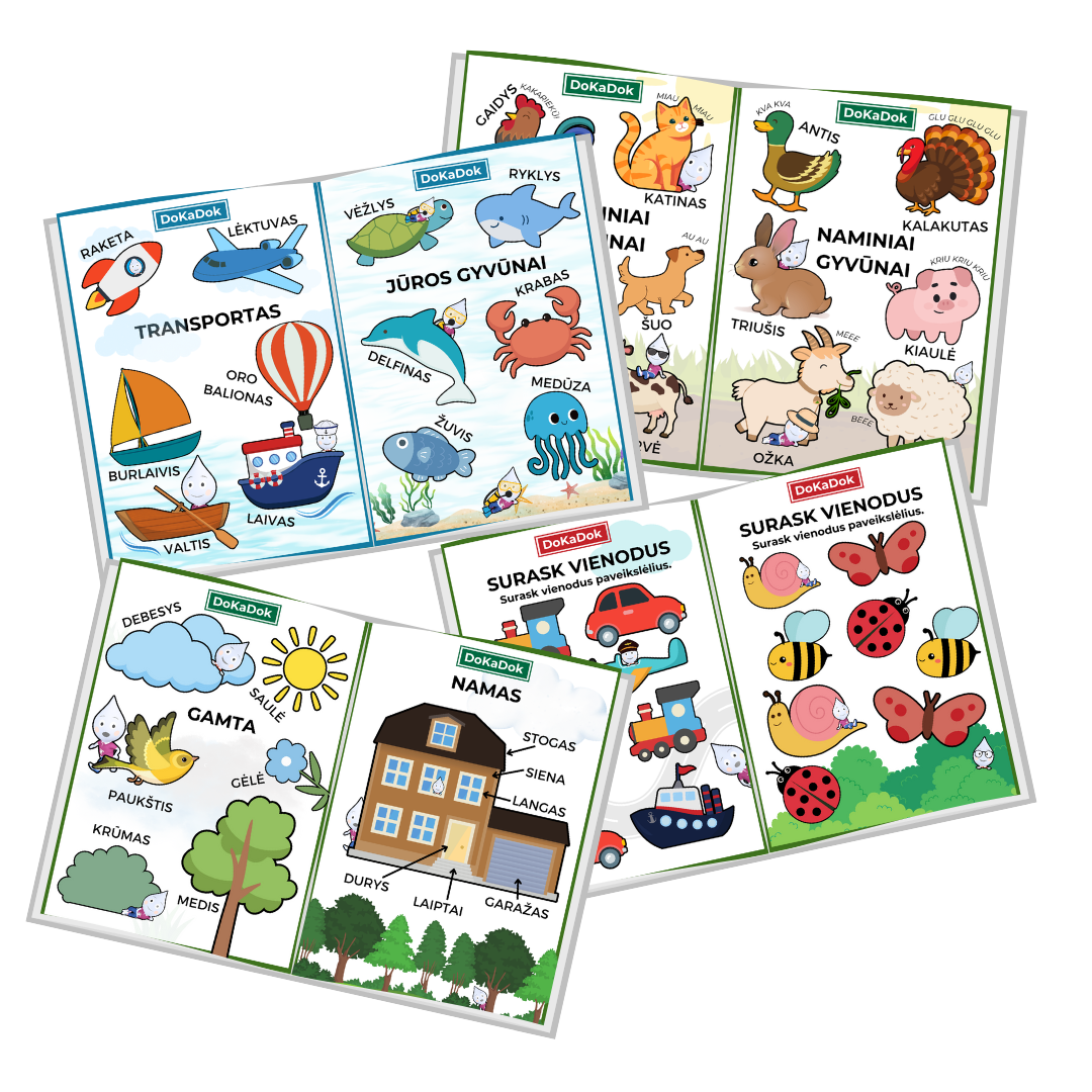 Užduočių rinkinys mažiausiems: 2–4 m.