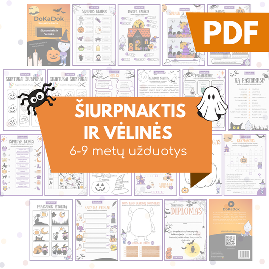 "Šiurpnaktis ir Vėlinės" 6-9 metų vaikams (PDF)