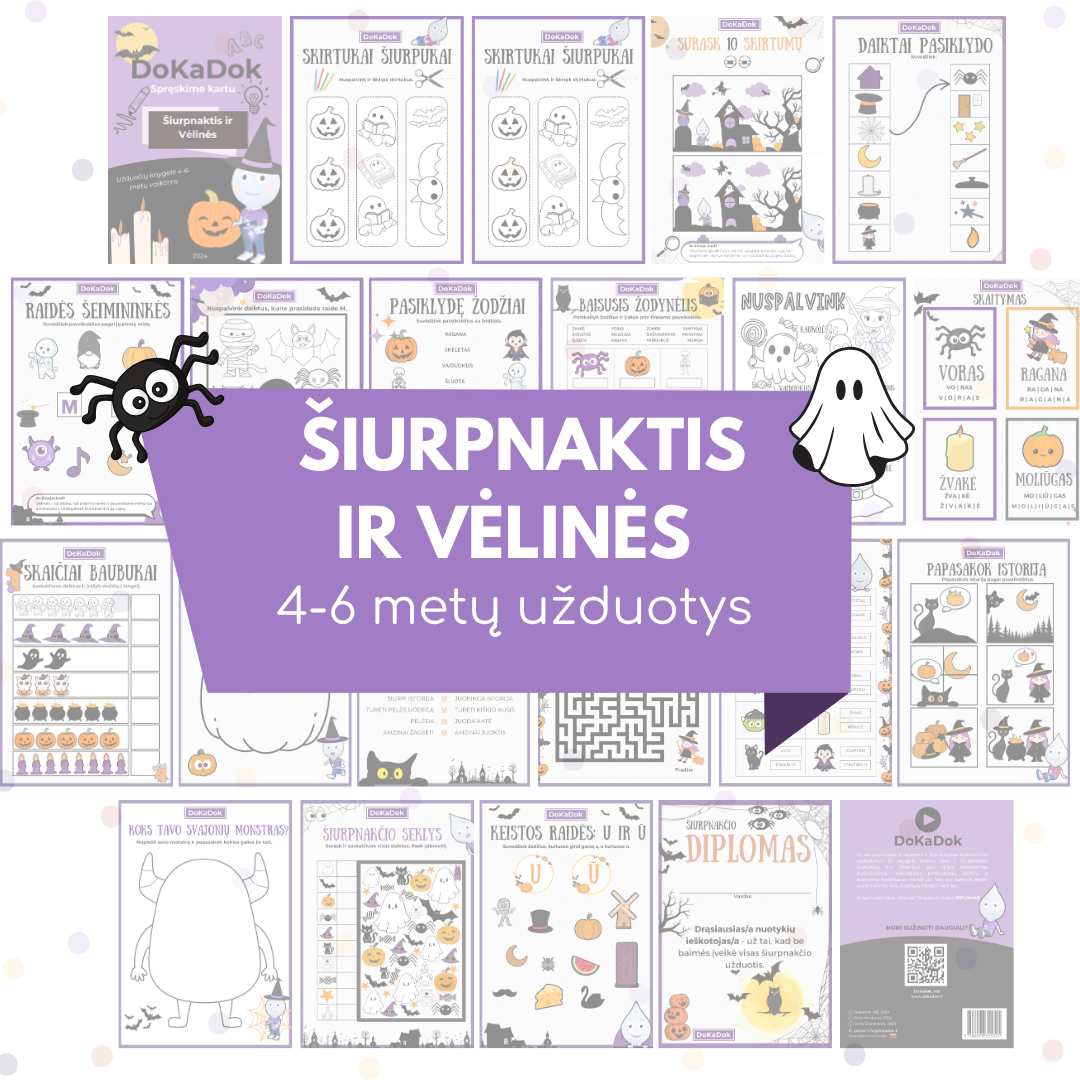 "Šiurpnaktis ir Vėlinės" 4-6 metų vaikams