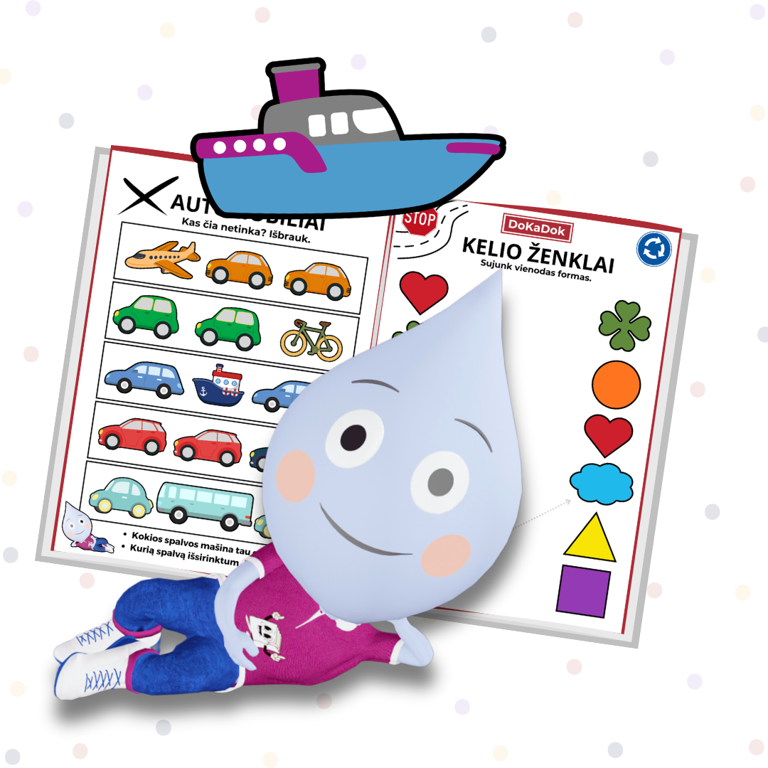 "Transporto priemonės" vaikams 2-4 metų