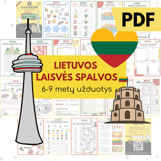 "Lietuvos laisvės spalvos" 6 - 9 metų vaikams (PDF) - DOKADOK