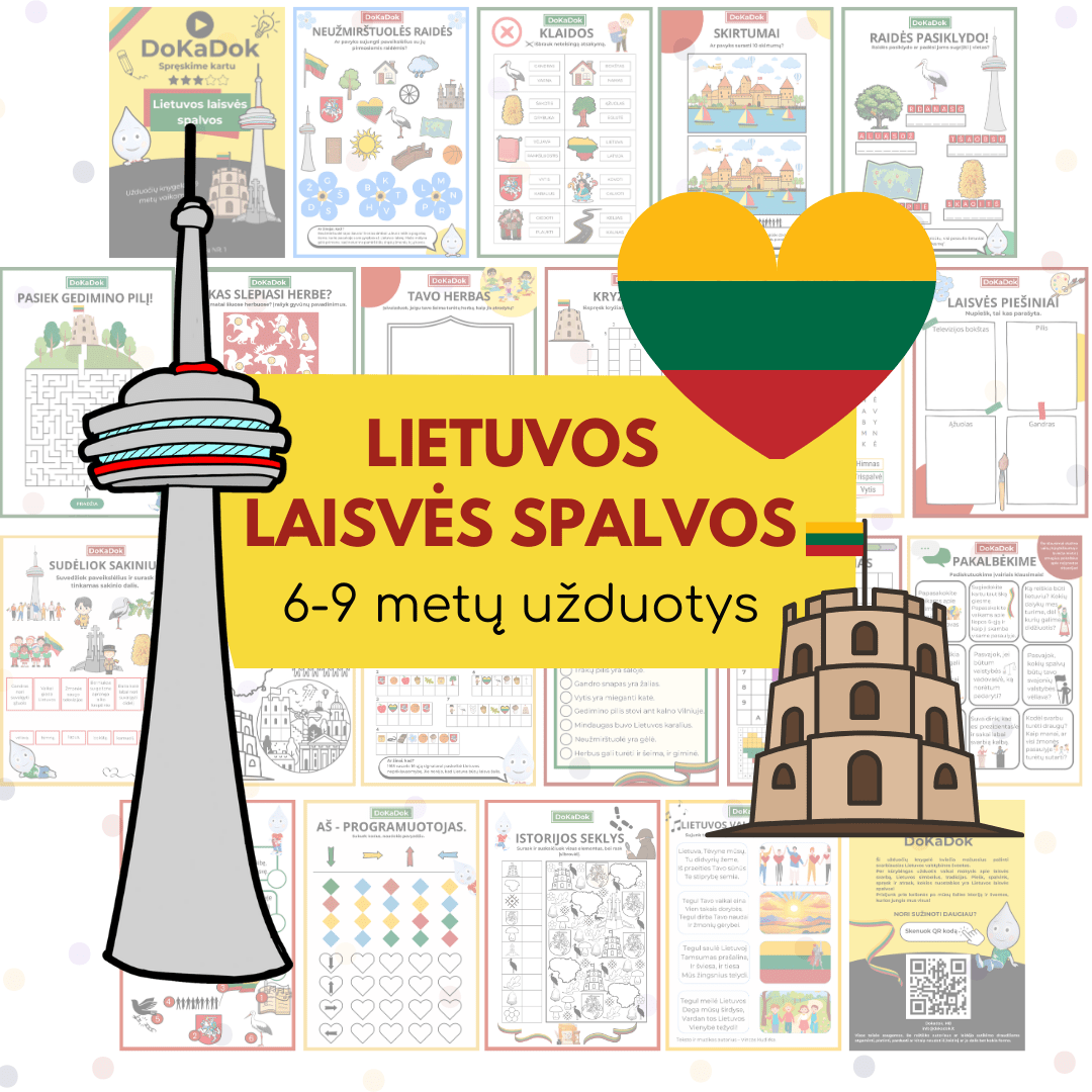 "Lietuvos laisvės spalvos" vaikams 6 - 9 metų - DOKADOK