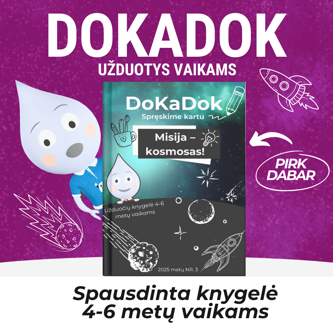 "Misija - kosmosas" 4 - 6 metų vaikams - DOKADOK