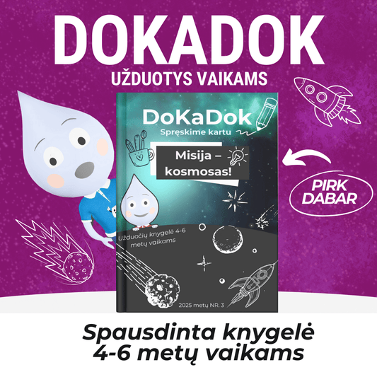 "Misija - kosmosas" 4 - 6 metų vaikams - DOKADOK