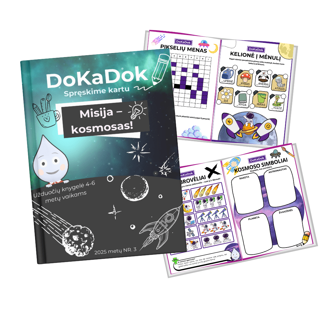 "Misija - kosmosas" 4 - 6 metų vaikams (PDF) - DOKADOK