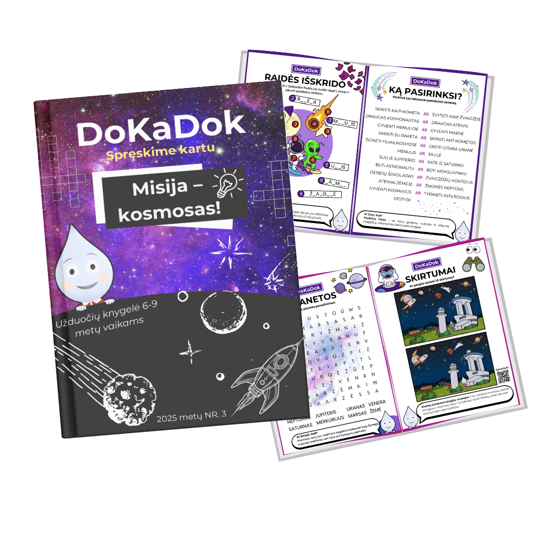 "Misija - kosmosas" 6 - 9 metų vaikams - DOKADOK