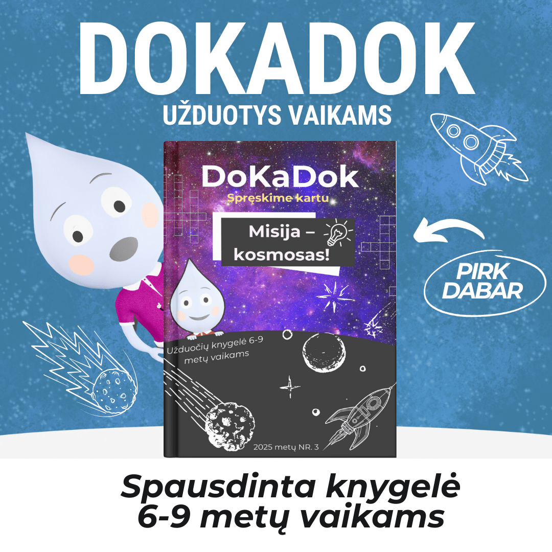 "Misija - kosmosas" 6 - 9 metų vaikams - DOKADOK