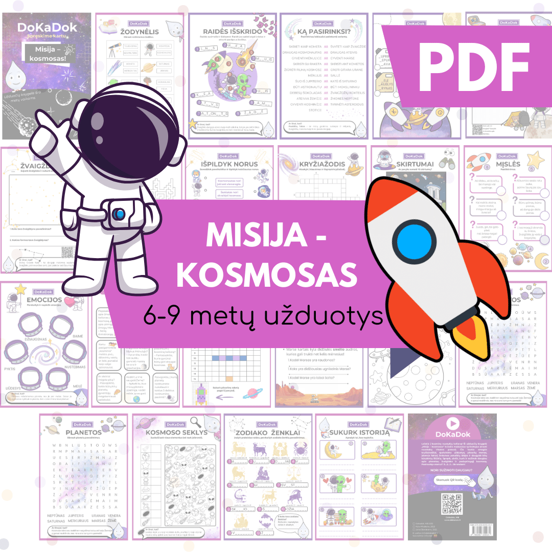 "Misija - Kosmosas" 6 - 9 metų vaikams (PDF) - DOKADOK