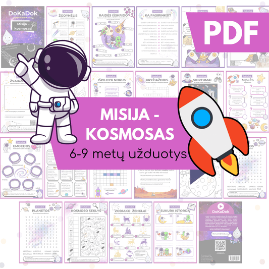 "Misija - Kosmosas" 6 - 9 metų vaikams (PDF) - DOKADOK