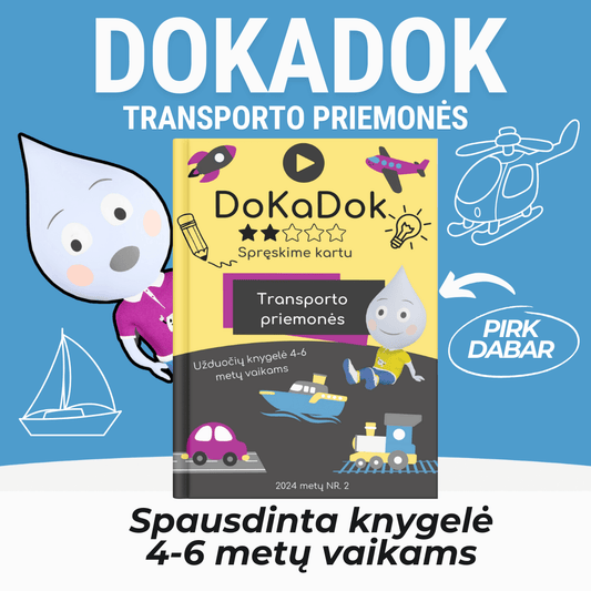 "Transporto priemonės" vaikams 4 - 6 metų - DOKADOK