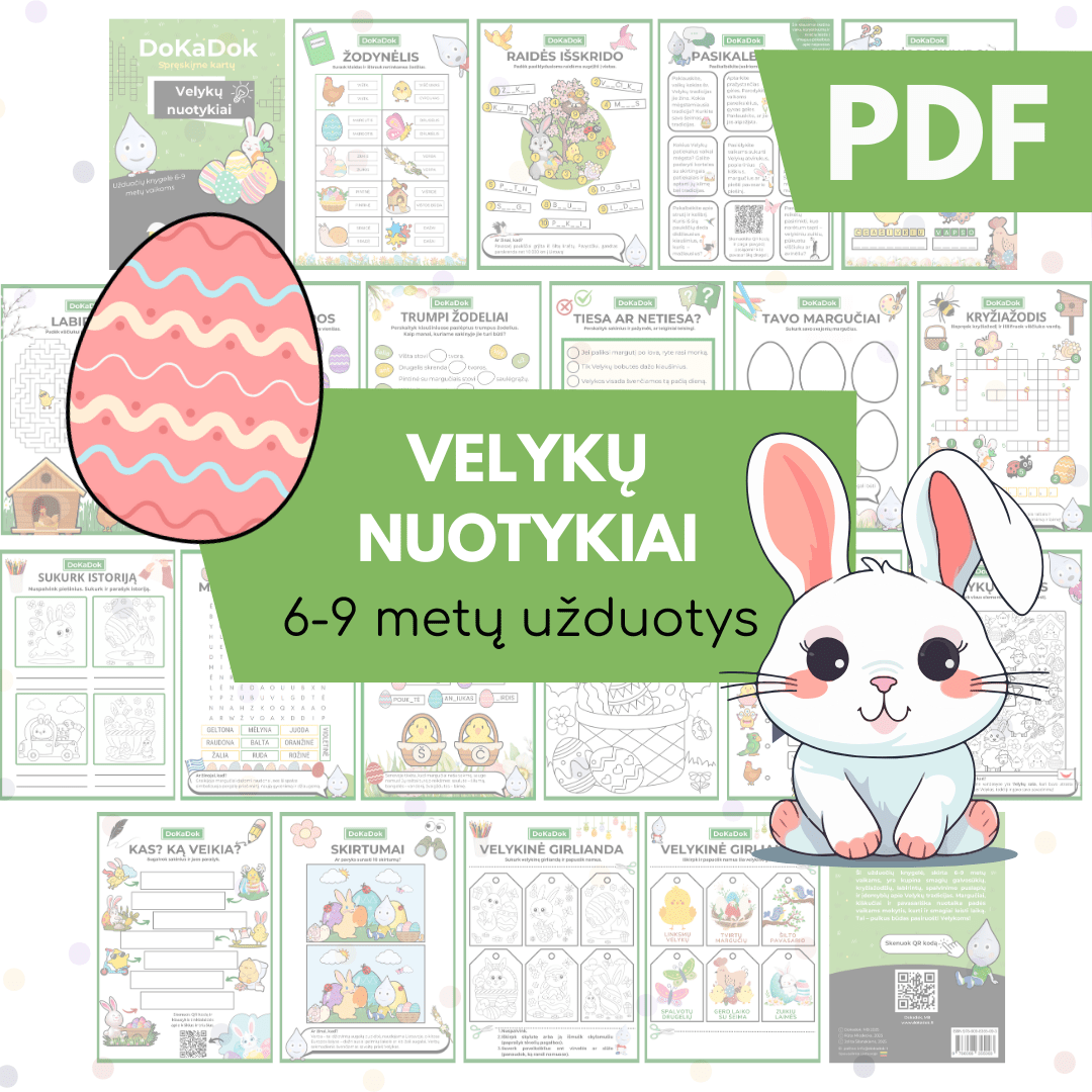 "Velykų nuotykiai" 6–9 metų vaikams (PDF) - DOKADOK