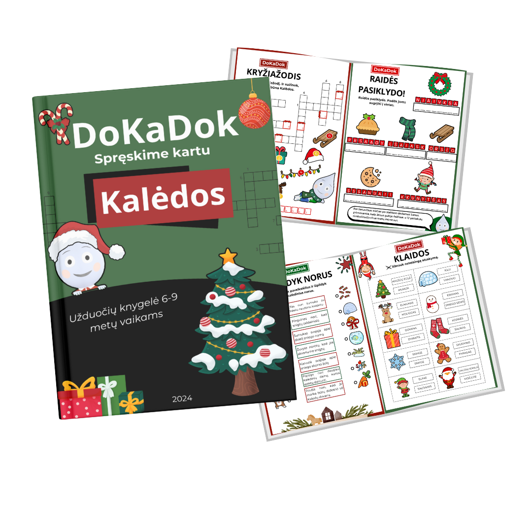 "Kalėdos" 6-9 metų vaikams (PDF)