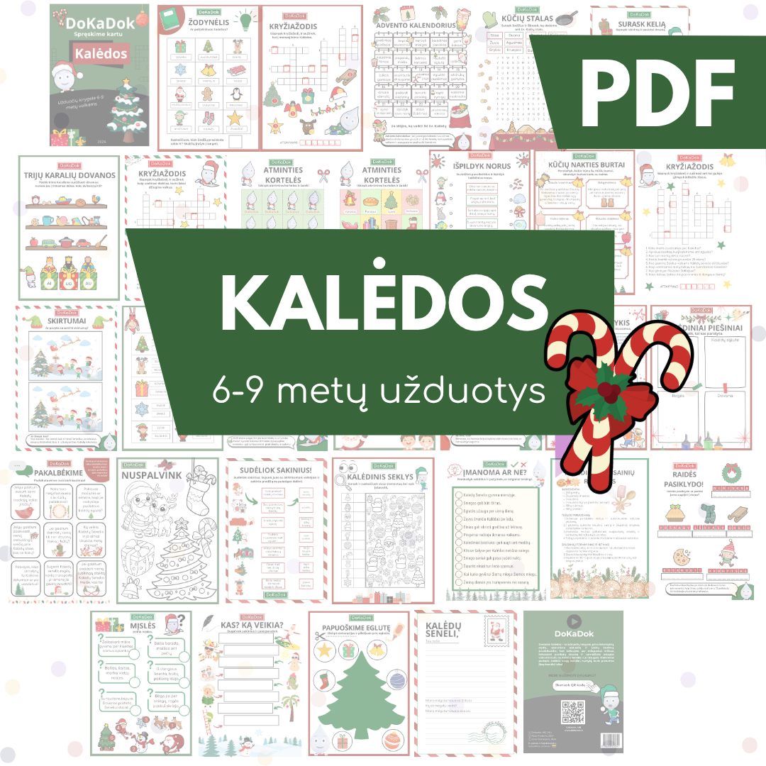 "Kalėdos" 6-9 metų vaikams (PDF)
