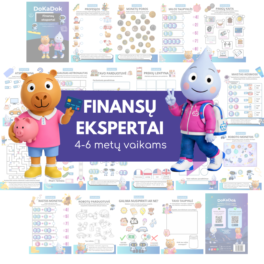 Finansų ekspertai (4-6 metų vaikams)