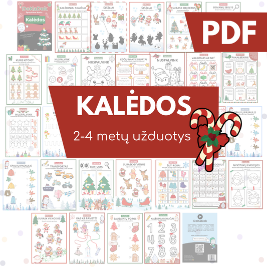 "Kalėdos" 2-4 metų vaikams (PDF)