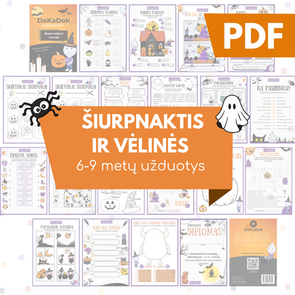"Šiurpnaktis ir Vėlinės" 6-9 metų vaikams (PDF)