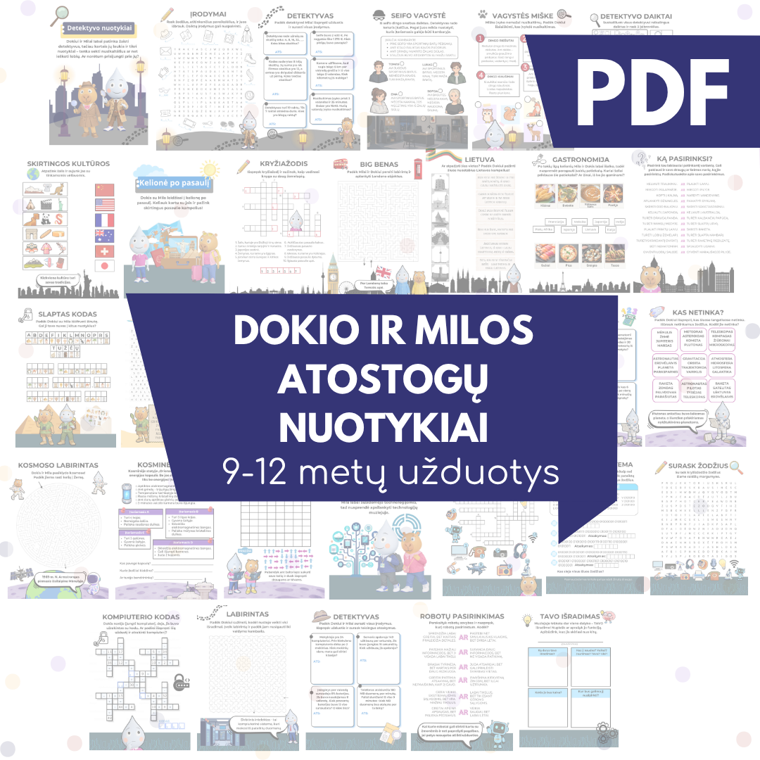 PDF Dokio ir Milos atostogų nuotykiai (9-12 metų)