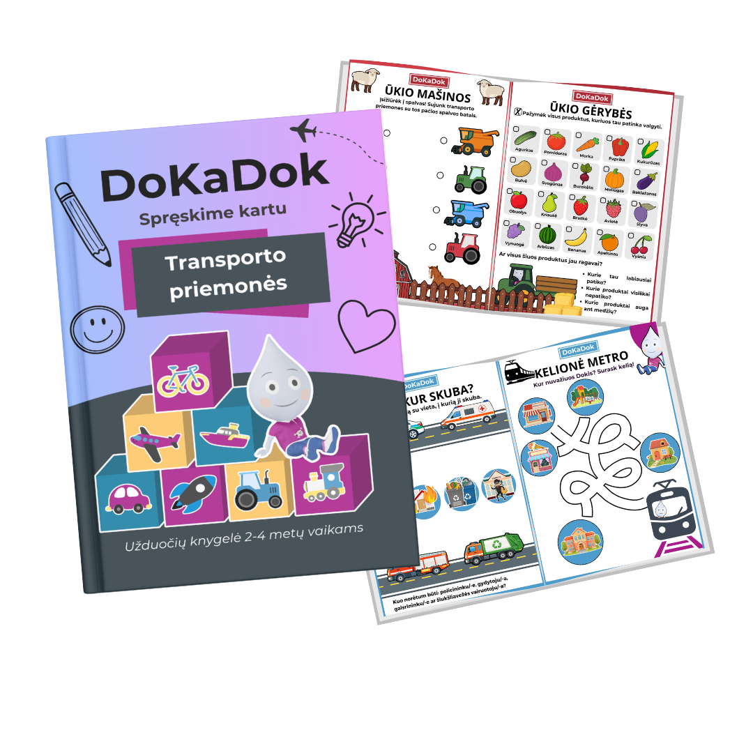 "Transporto priemonės" vaikams 2-4 metų (PDF)