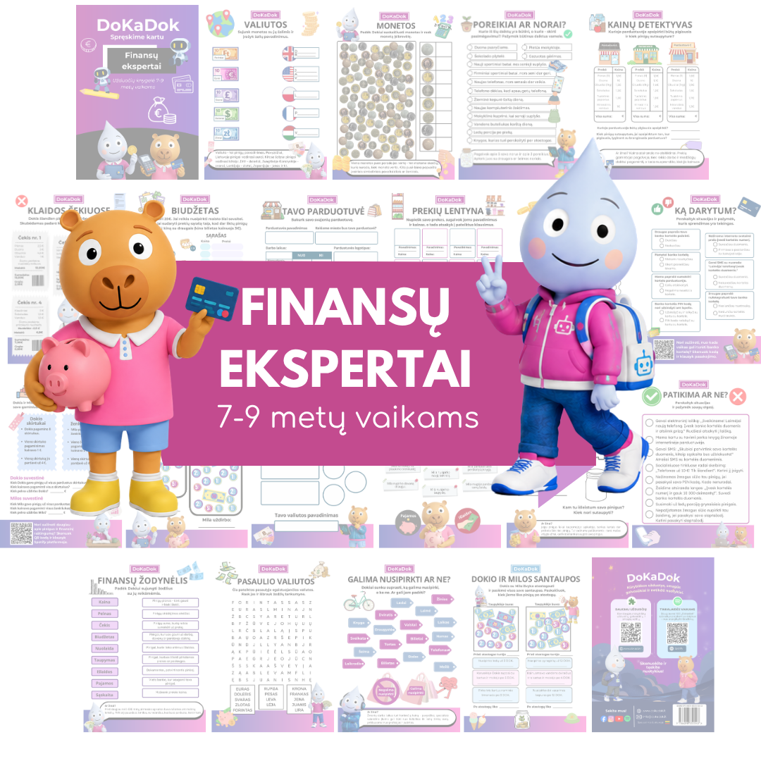 Finansų ekspertai (7-9 metų vaikams)