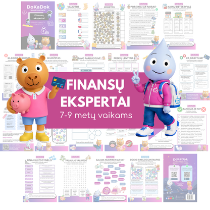 Finansų ekspertai (7-9 metų vaikams)