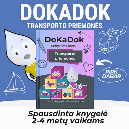 "Transporto priemonės" vaikams 2-4 metų
