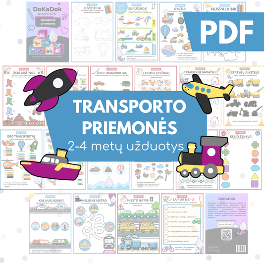 "Transporto priemonės" vaikams 2-4 metų (PDF)