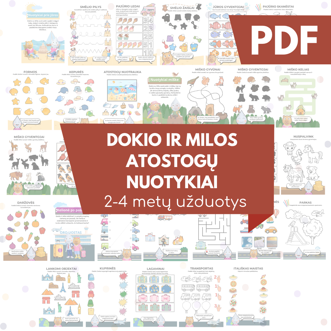 PDF Dokio ir Milos atostogų nuotykiai (2-4 metų)