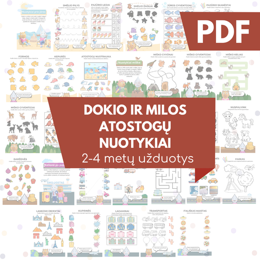 PDF Dokio ir Milos atostogų nuotykiai (2-4 metų)
