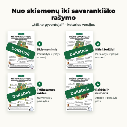 Miško užduotys 6-9 metų vaikams (PDF)