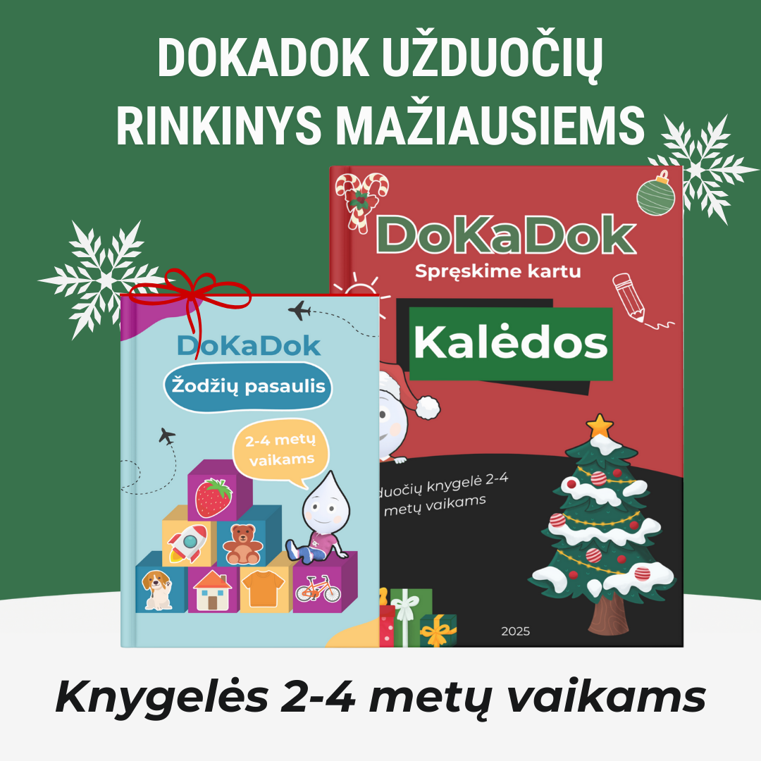 Užduočių rinkinys mažiausiems: 2–4 m.