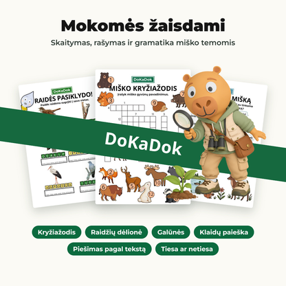 Miško užduotys 6-9 metų vaikams (PDF)