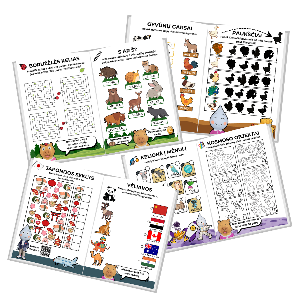 PDF Dokio ir Milos atostogų nuotykiai (4-6 metų)