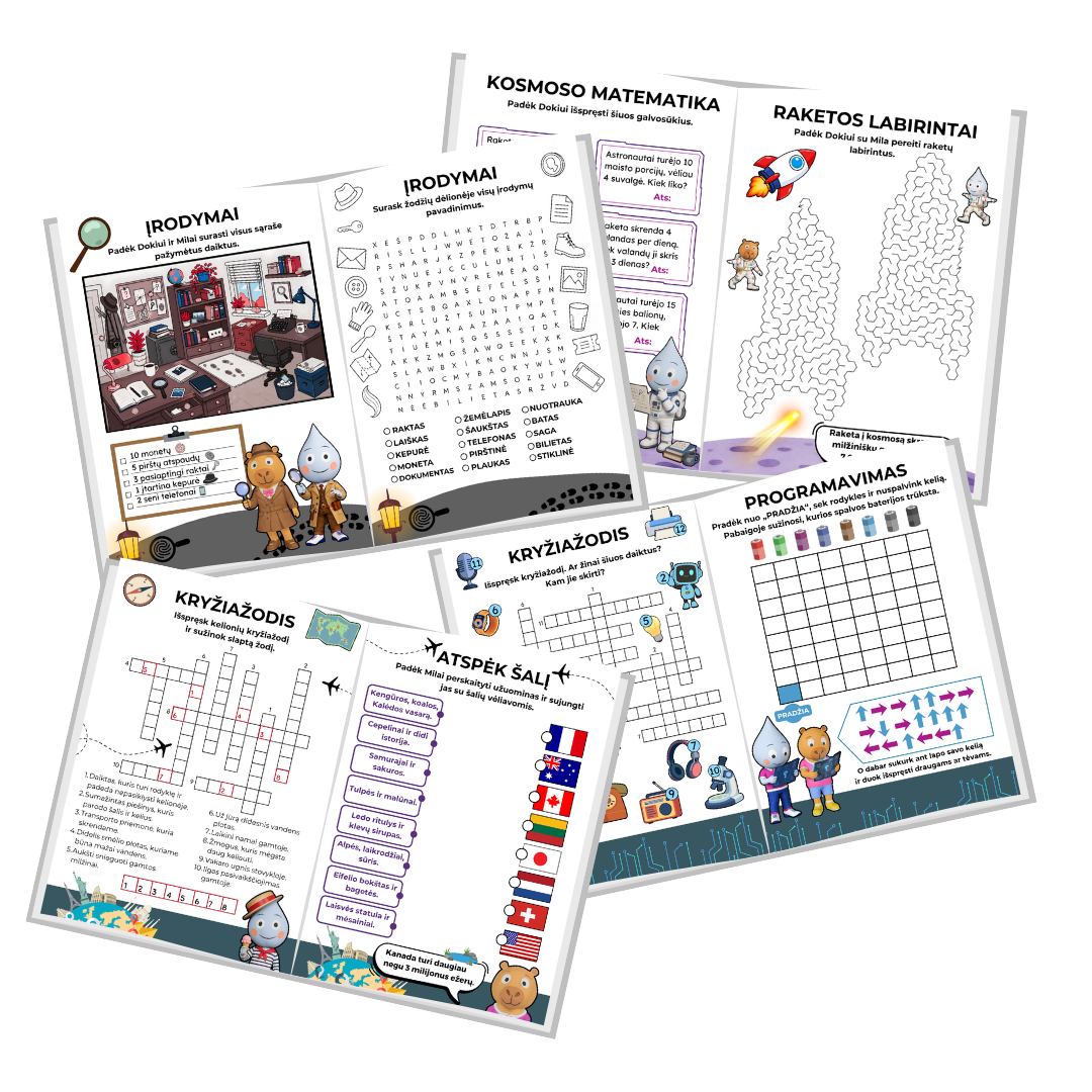 PDF Dokio ir Milos atostogų nuotykiai (7-9 metų)
