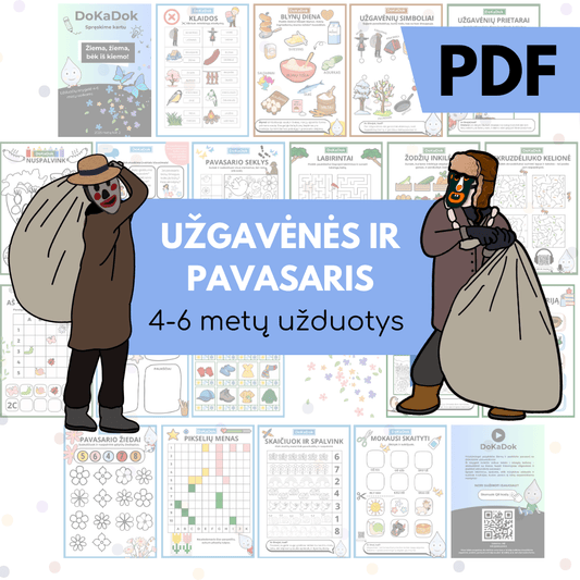 "Užgavėnės ir pavasaris" 4 - 6 metų vaikams (PDF) - DOKADOK