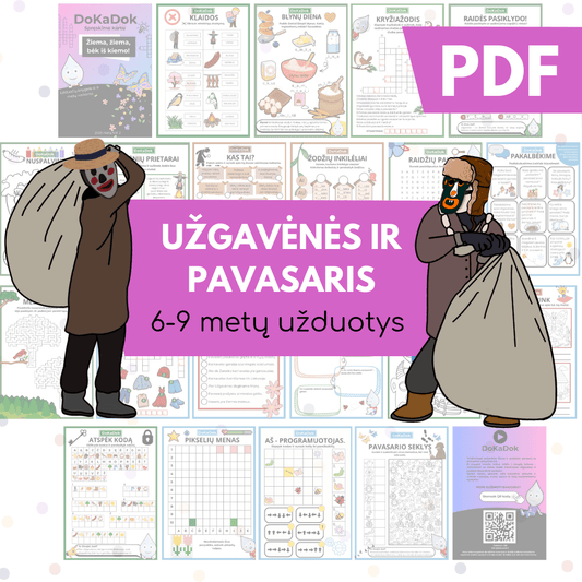"Užgavėnės ir pavasaris" 6 - 9 metų vaikams (PDF) - DOKADOK